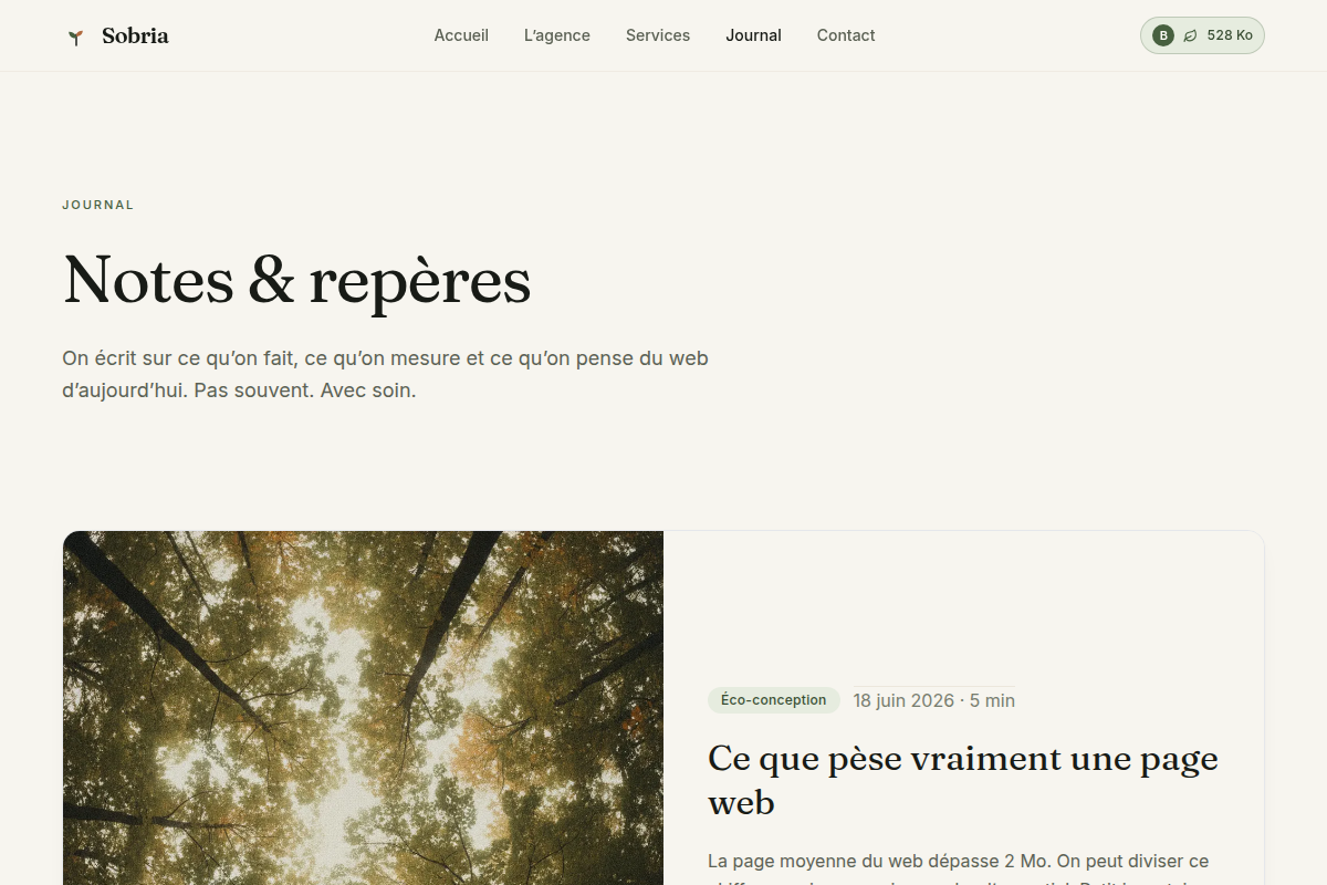 Liste des articles du journal