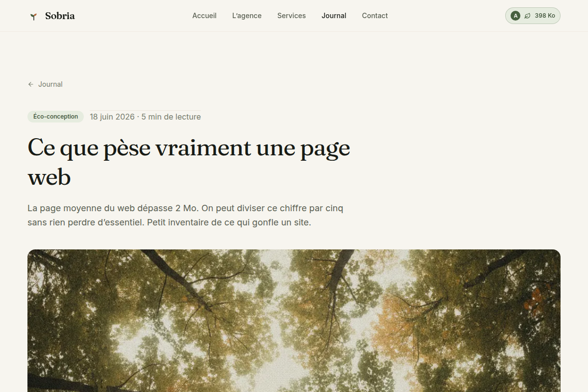 Détail d'un article du journal