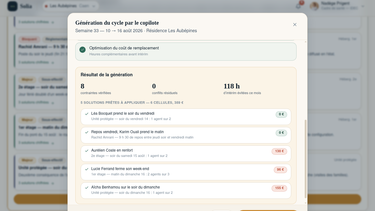 Un copilote qui chiffre chaque solution