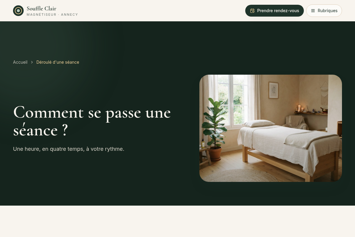 Comment se passe une séance