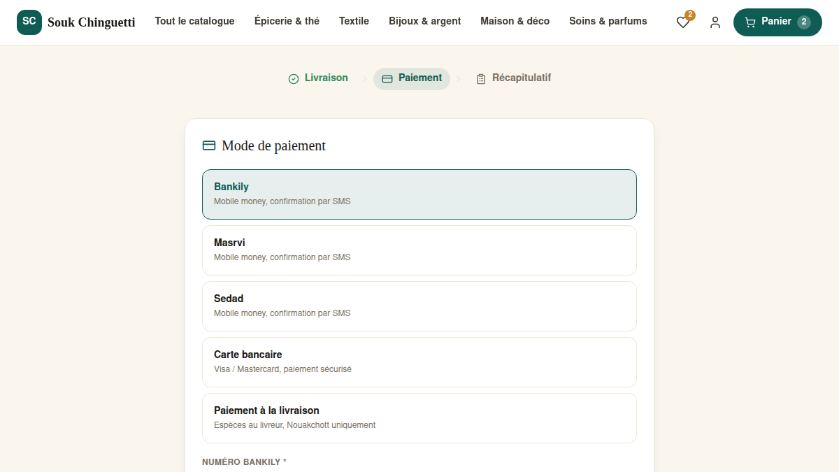 Paiement mobile money local