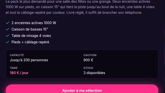 Fiche matériel structurée