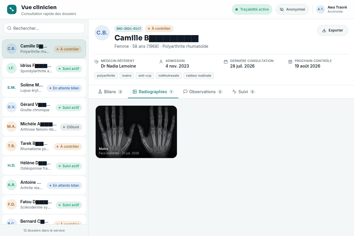 Imagerie et comptes rendus radiologiques