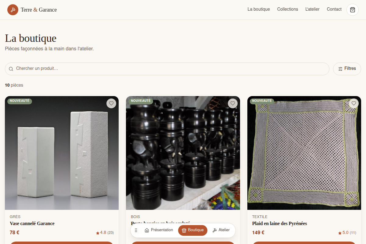 Catalogue par collection et par matière