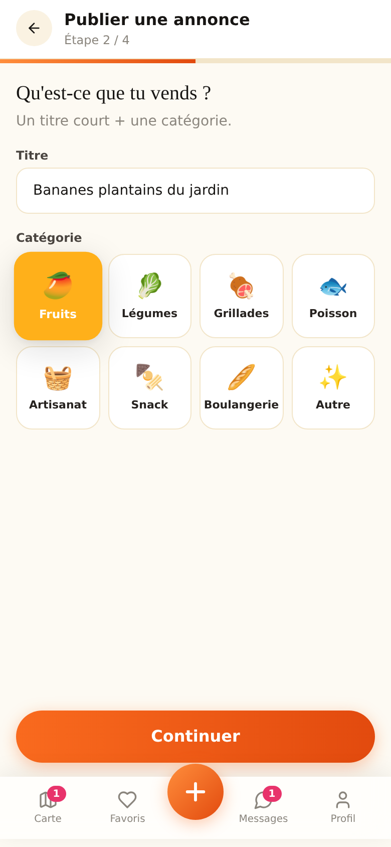 Choix du titre et de la catégorie