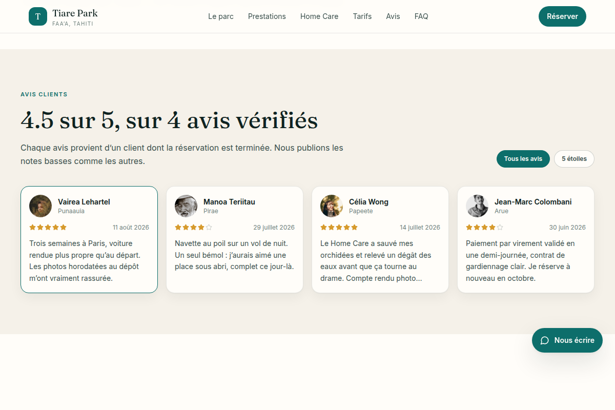 Avis clients vérifiés