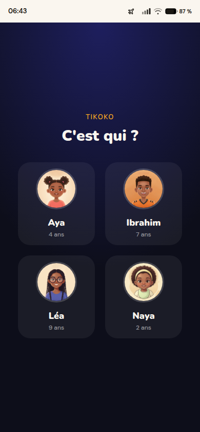 Choix du profil, un enfant à la fois