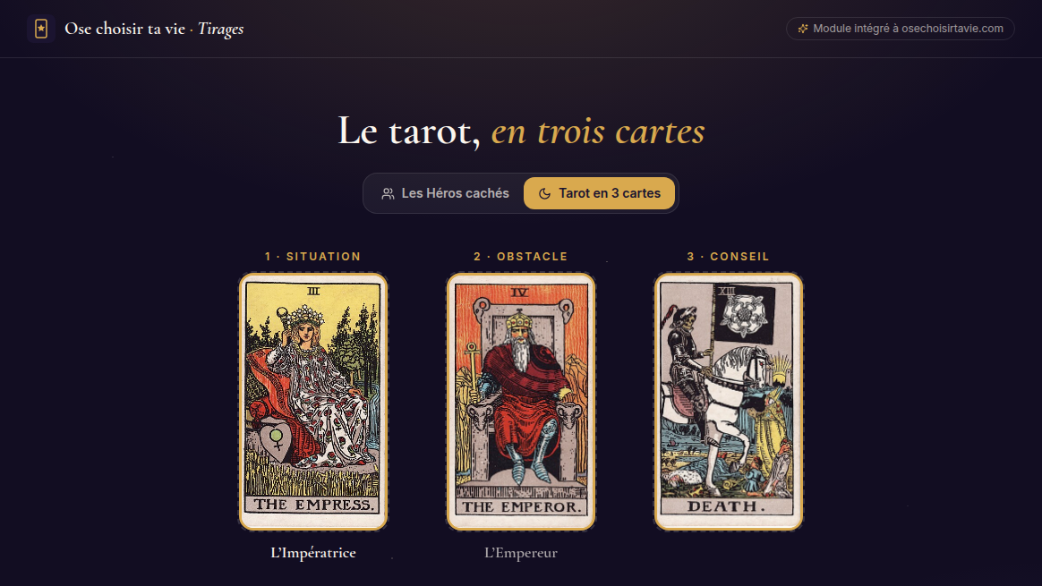 Cartes Rider-Waite qui se retournent