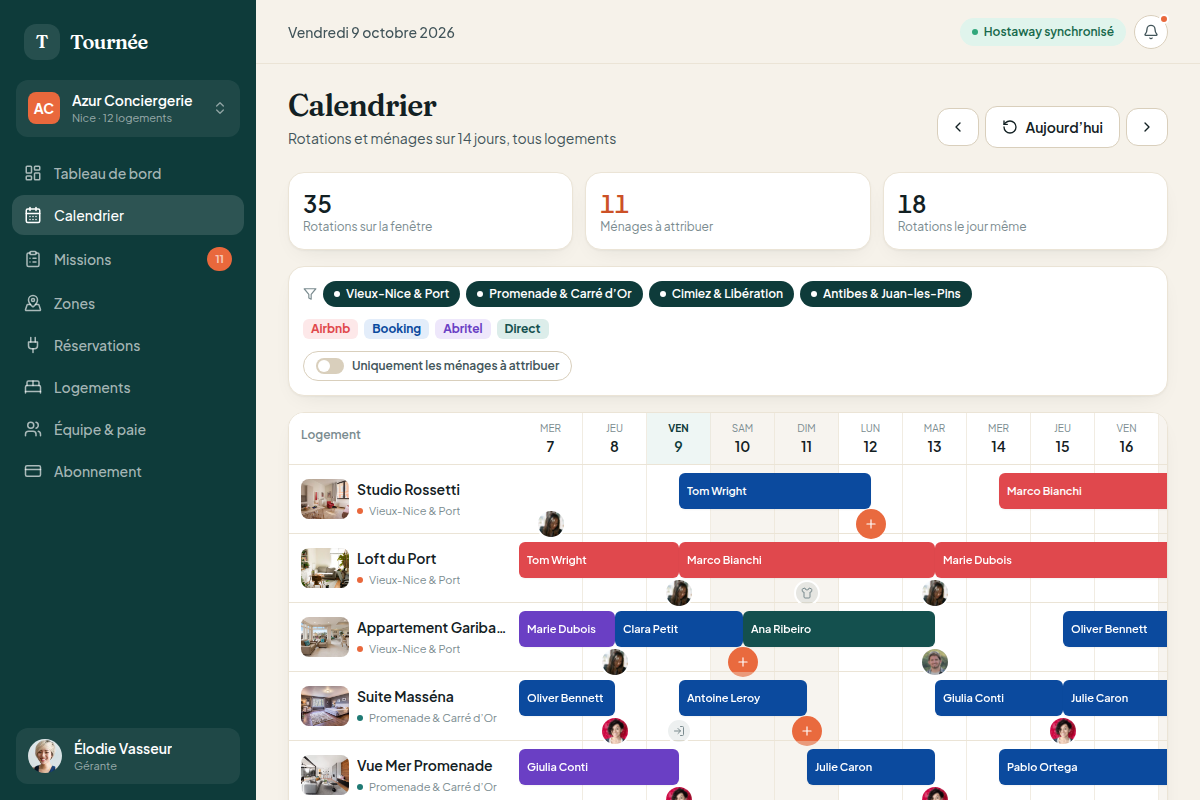 Calendrier multi-logements