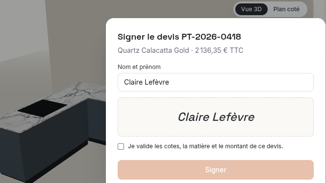 Signature électronique horodatée