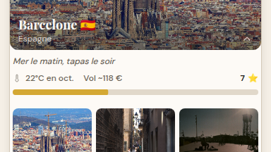 Vote de destination par étoiles