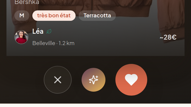 Swipe local pour matcher