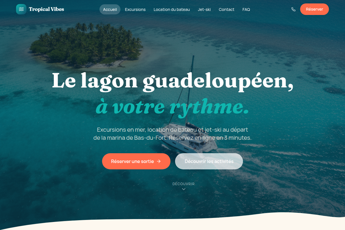 Accueil : le lagon guadeloupéen en un coup d'œil