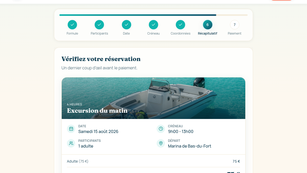 Un tunnel de réservation en 7 étapes