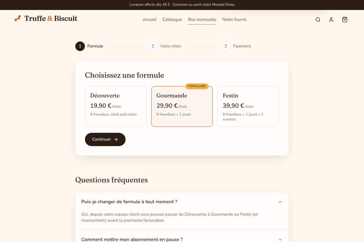 Box mensuelle : 3 formules d'abonnement