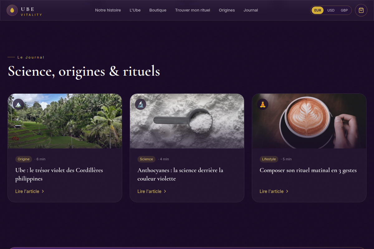 Journal — science, origines et rituels