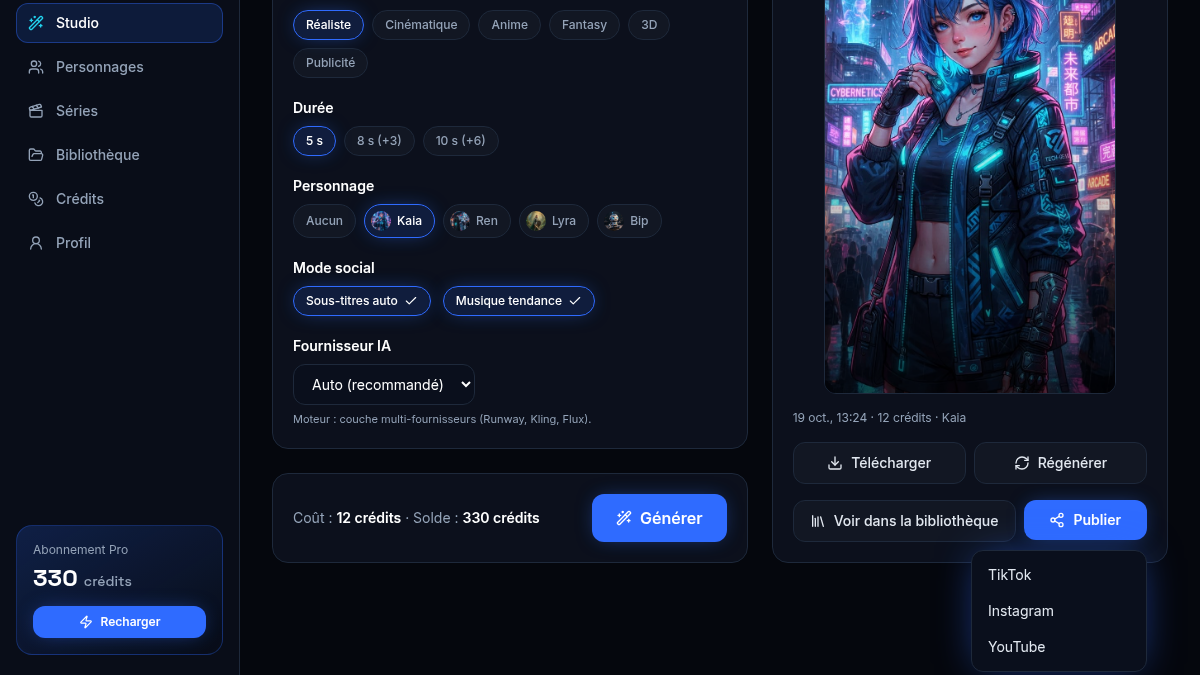Publication directe multi-réseaux