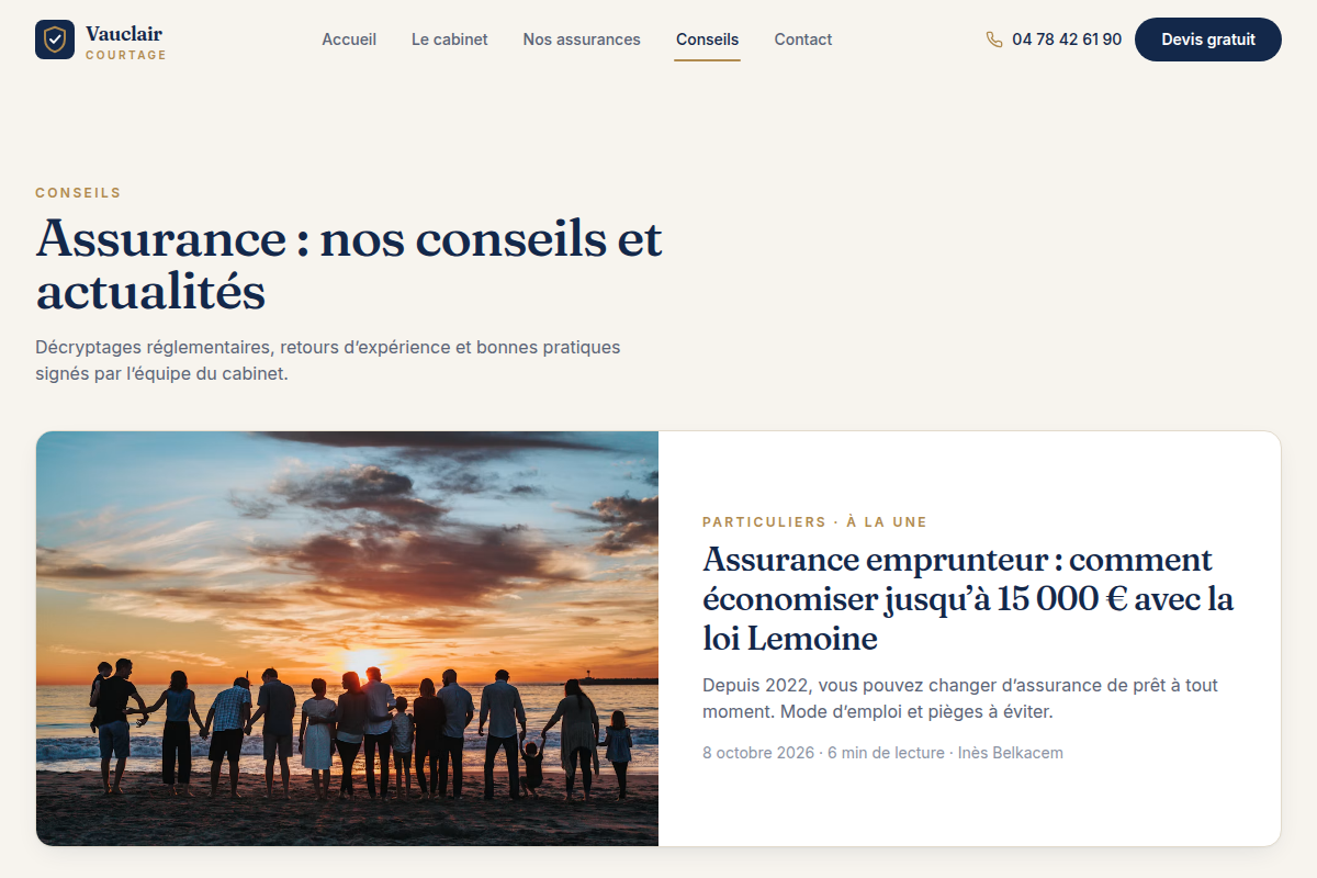 Blog : liste des articles conseils