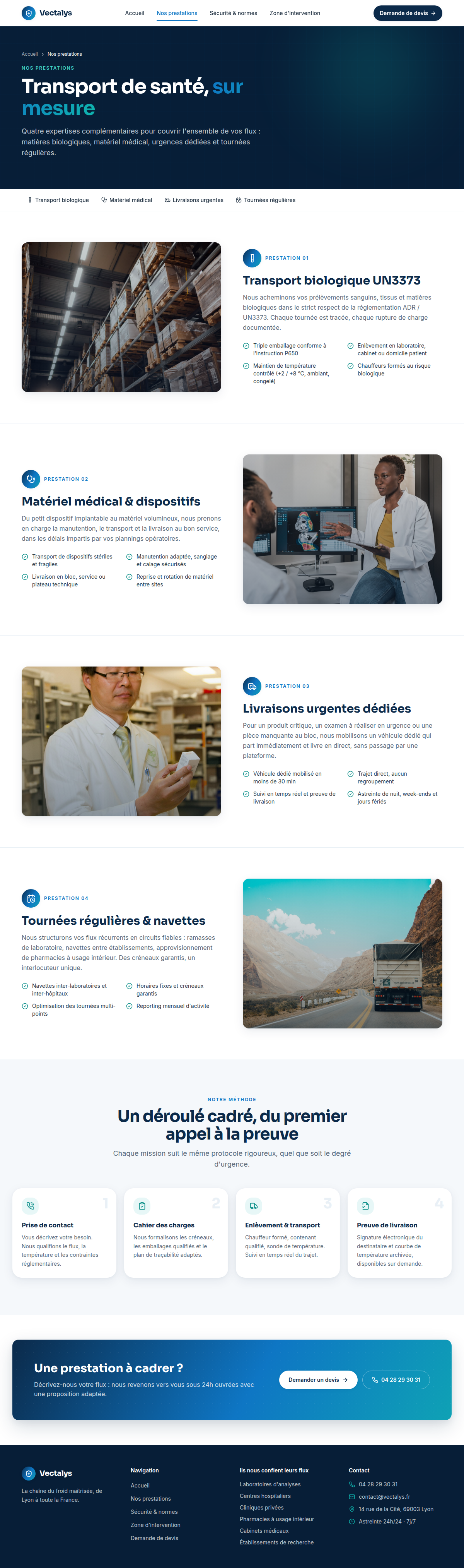 Les 4 prestations logistiques
