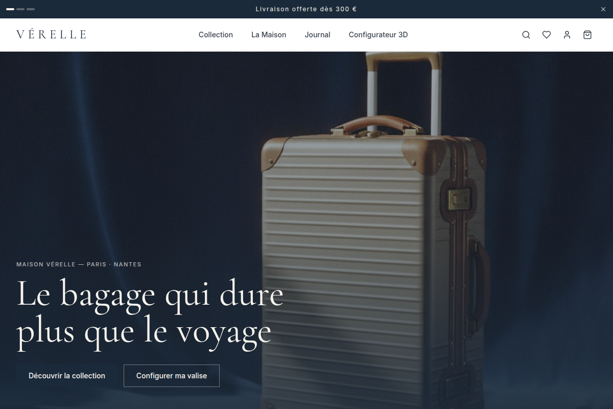 Vue collection : 4 modèles de bagages