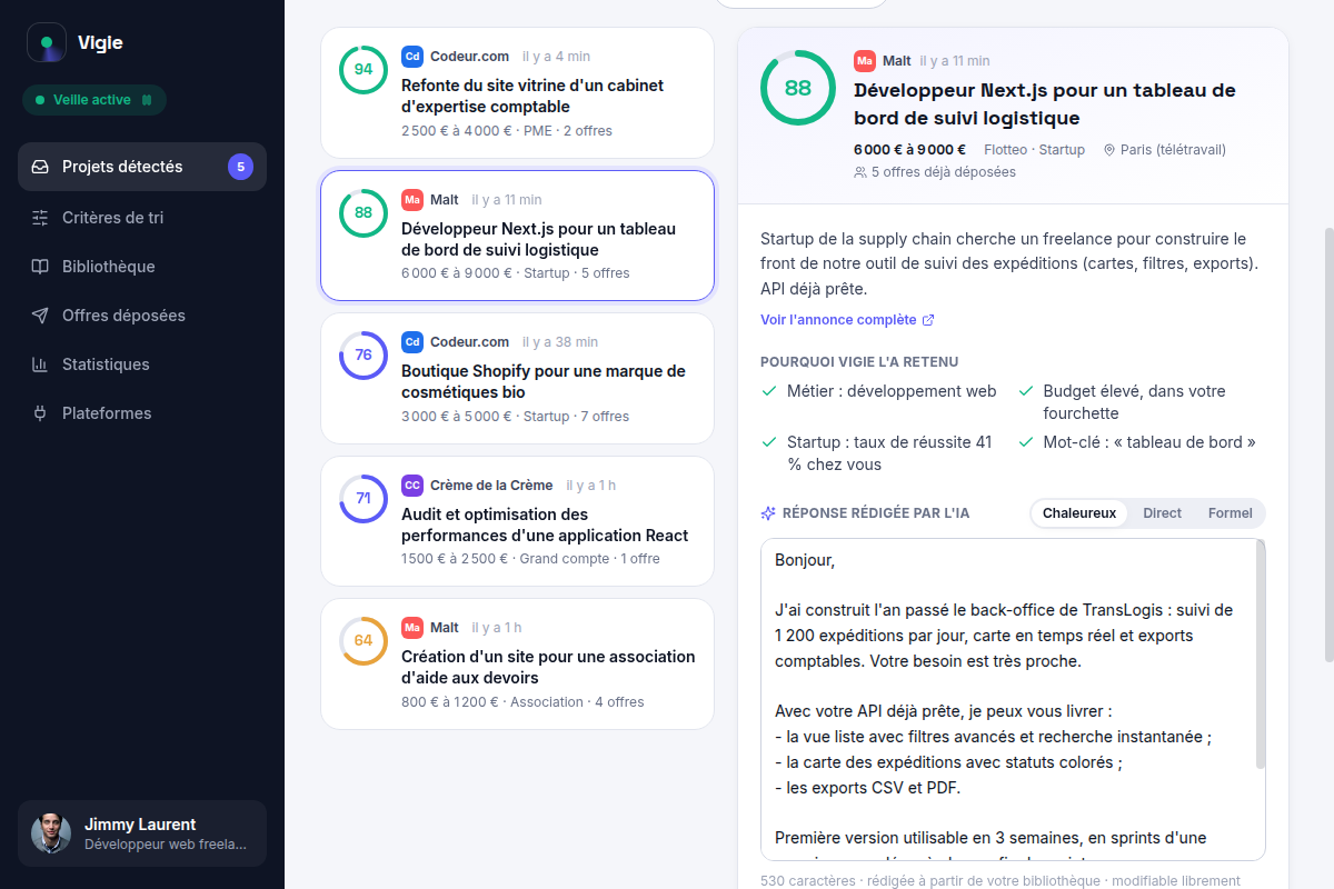Réponse IA personnalisée et modifiable