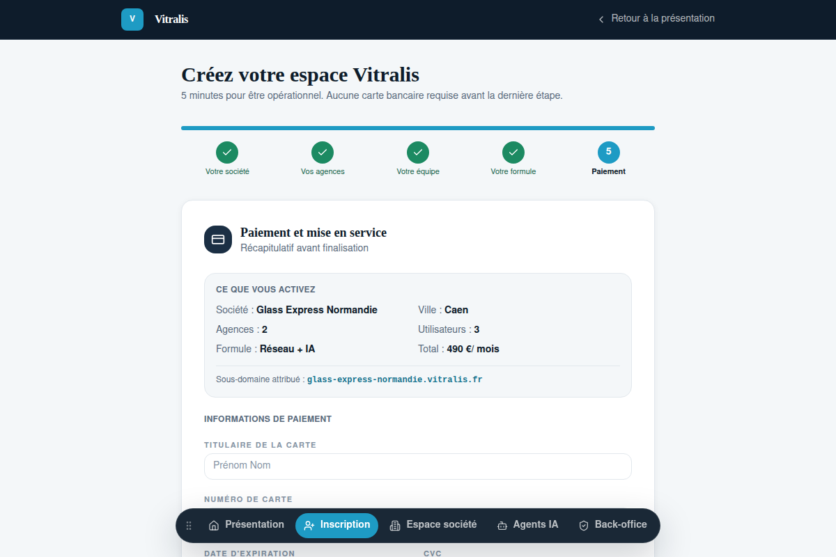 Récapitulatif final et mise en service