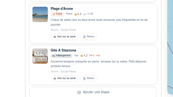 Des lieux vérifiés, pas générés