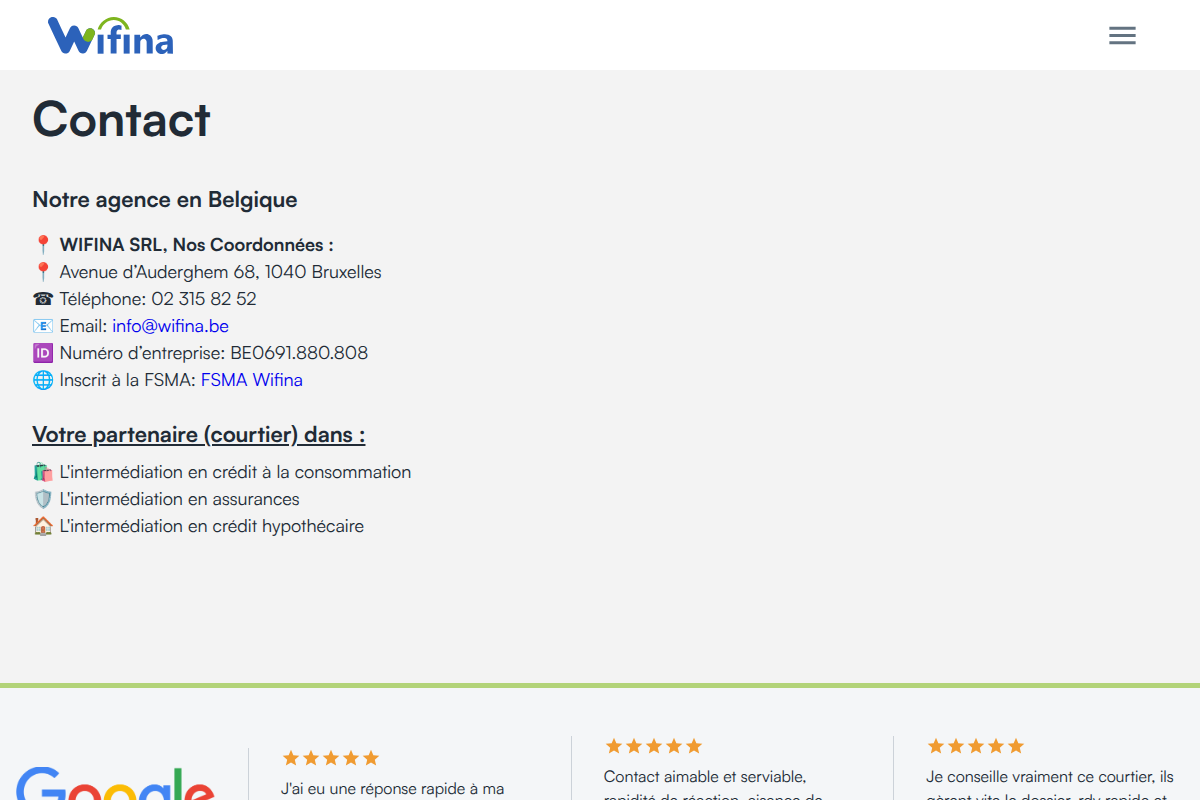 Contact et agence en Belgique