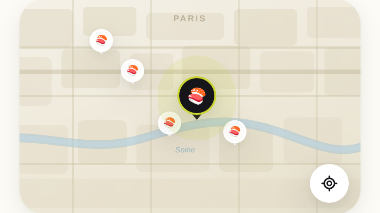Tous les comptoirs sur une carte