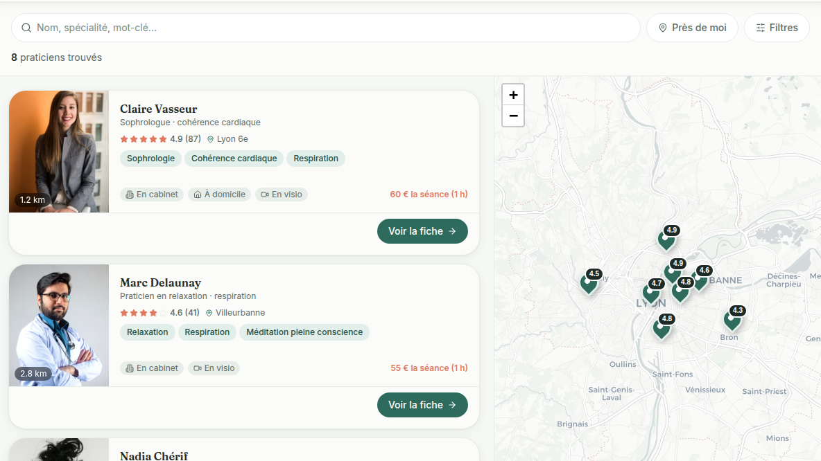 Recherche géolocalisée